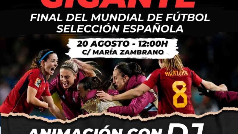 Arganda instalará una pantalla gigante para ver la final del mundial femenino