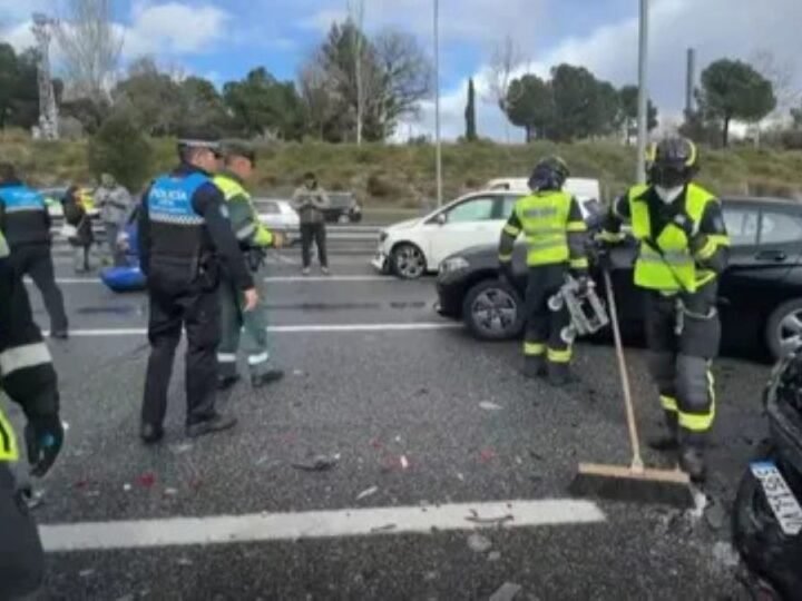 Accidente múltiple en Rivas Vaciamadrid involucra a 30 vehículos tras una intensa granizada