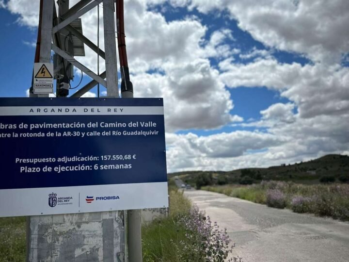 El Ayuntamiento de Arganda adjudica las obras de pavimentación del Camino del Valle