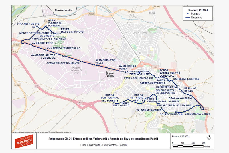 Nuevos recorridos y líneas de autobuses de Arganda del Rey