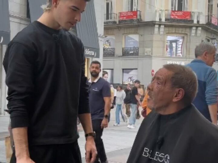 Samuel Carballares el joven argandeño que está cambiado la vida de las personas en Madrid con sus cortes de pelo gratis