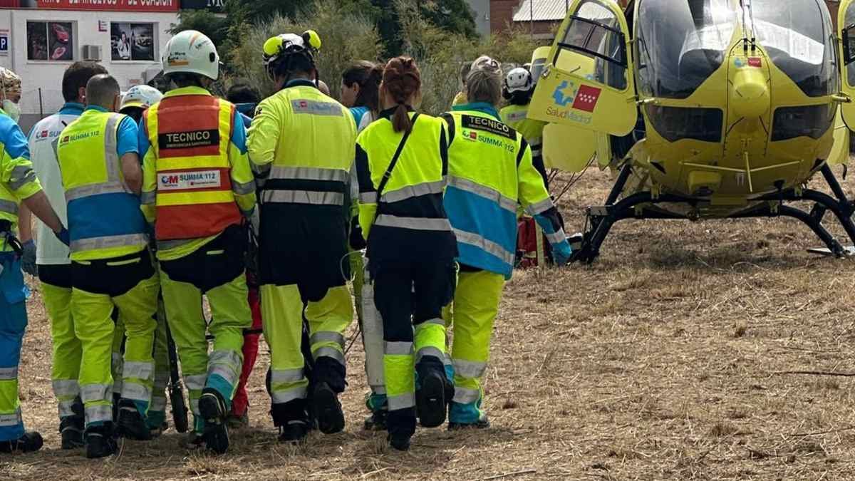 Un trabajador resulta herido grave tras una caída en una obra en Arganda del Rey