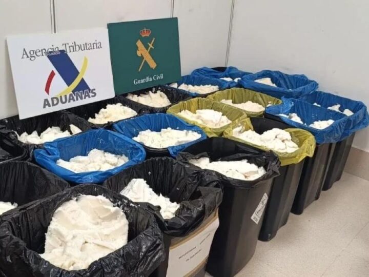Golpe al narcotráfico en Arganda: incautados 625 kilos de metanfetamina ocultos en aceite de coco