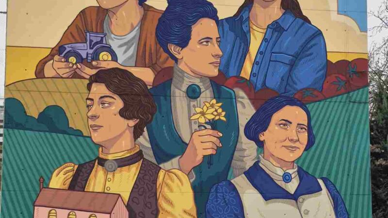 Arganda estrena un mural de más de 100 metros cuadrados en homenaje a la mujer en el campo español