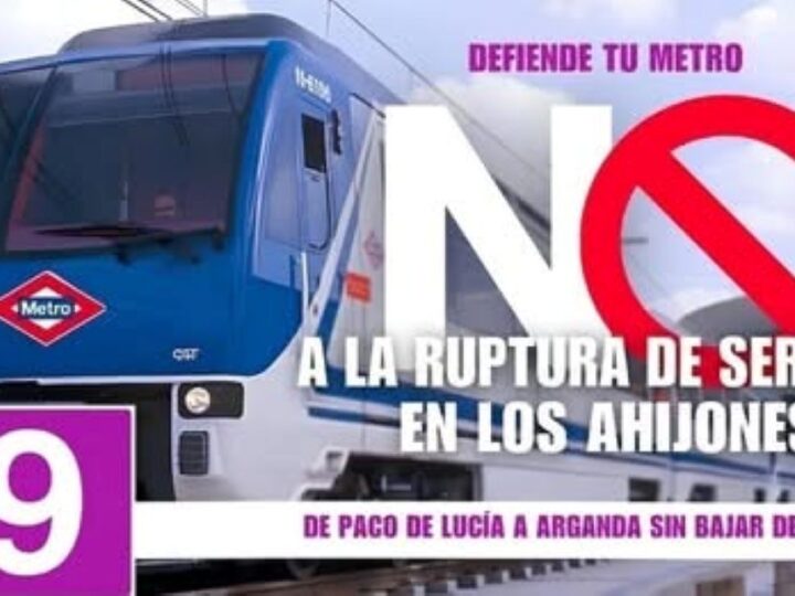 «Problemas de la Ciudadanía» argandeños recogen firmas contra la posible ruptura del servicio en la Línea 9 de Metro
