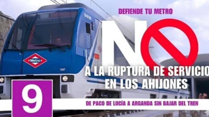 «Problemas de la Ciudadanía» argandeños recogen firmas contra la posible ruptura del servicio en la Línea 9 de Metro