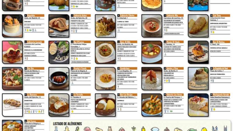 Ya disponible el rutero de la Ruta de la Tapa de Arganda 2026: consulta todos los locales, tapas y horarios