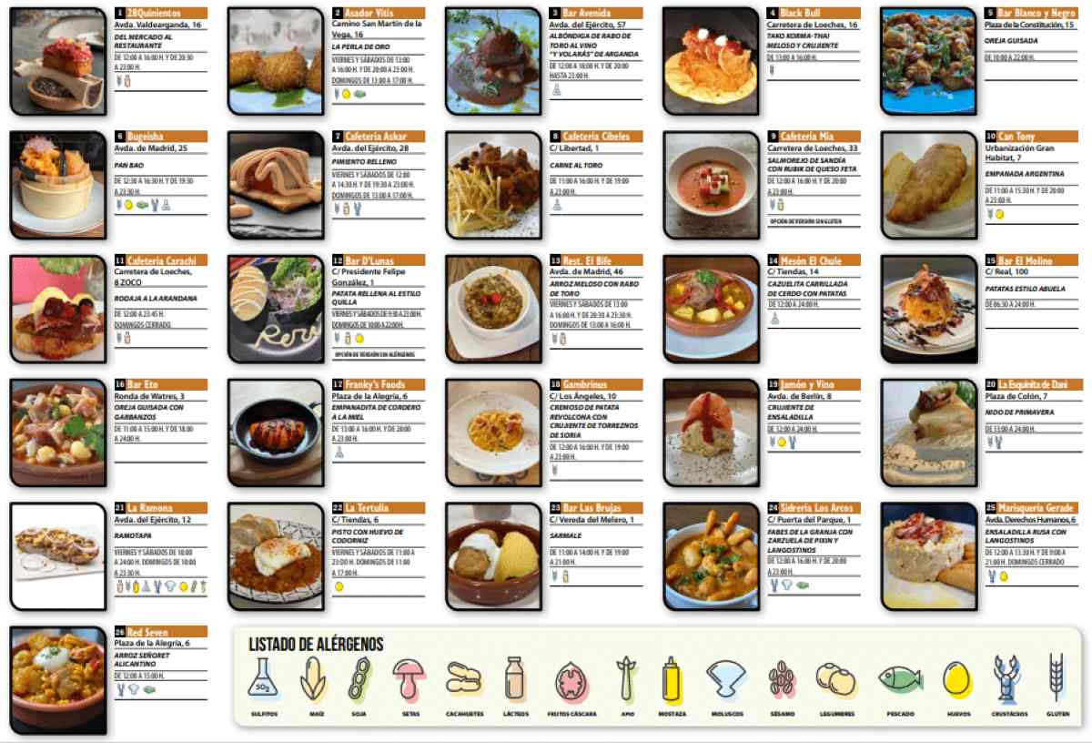 Ya disponible el rutero de la Ruta de la Tapa de Arganda 2026: consulta todos los locales, tapas y horarios