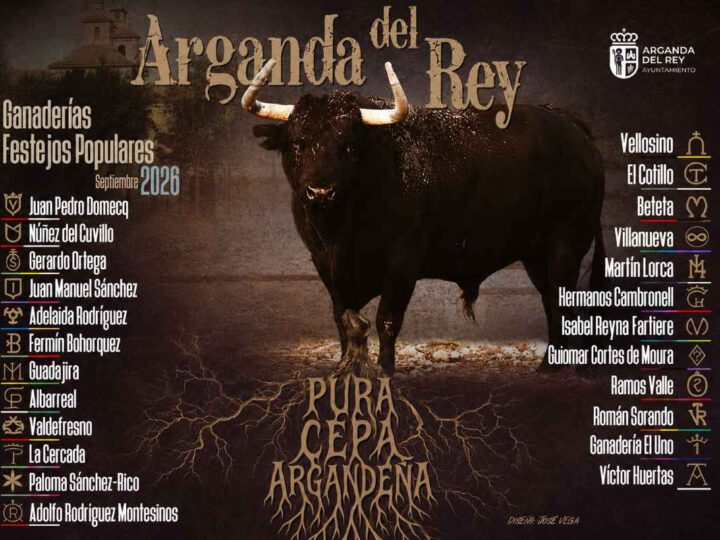 Anunciadas las 24 ganaderías que protagonizarán las Fiestas Patronales de Arganda 2026