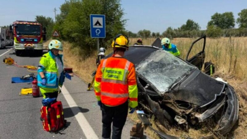 Una mujer, herida grave tras sufrir un accidente de tráfico en las cercanías de Arganda del Rey