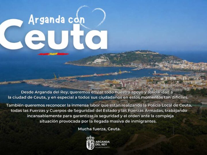 El Ayuntamiento de Arganda muestra su solidaridad con Ceuta en uno de sus momentos más difíciles
