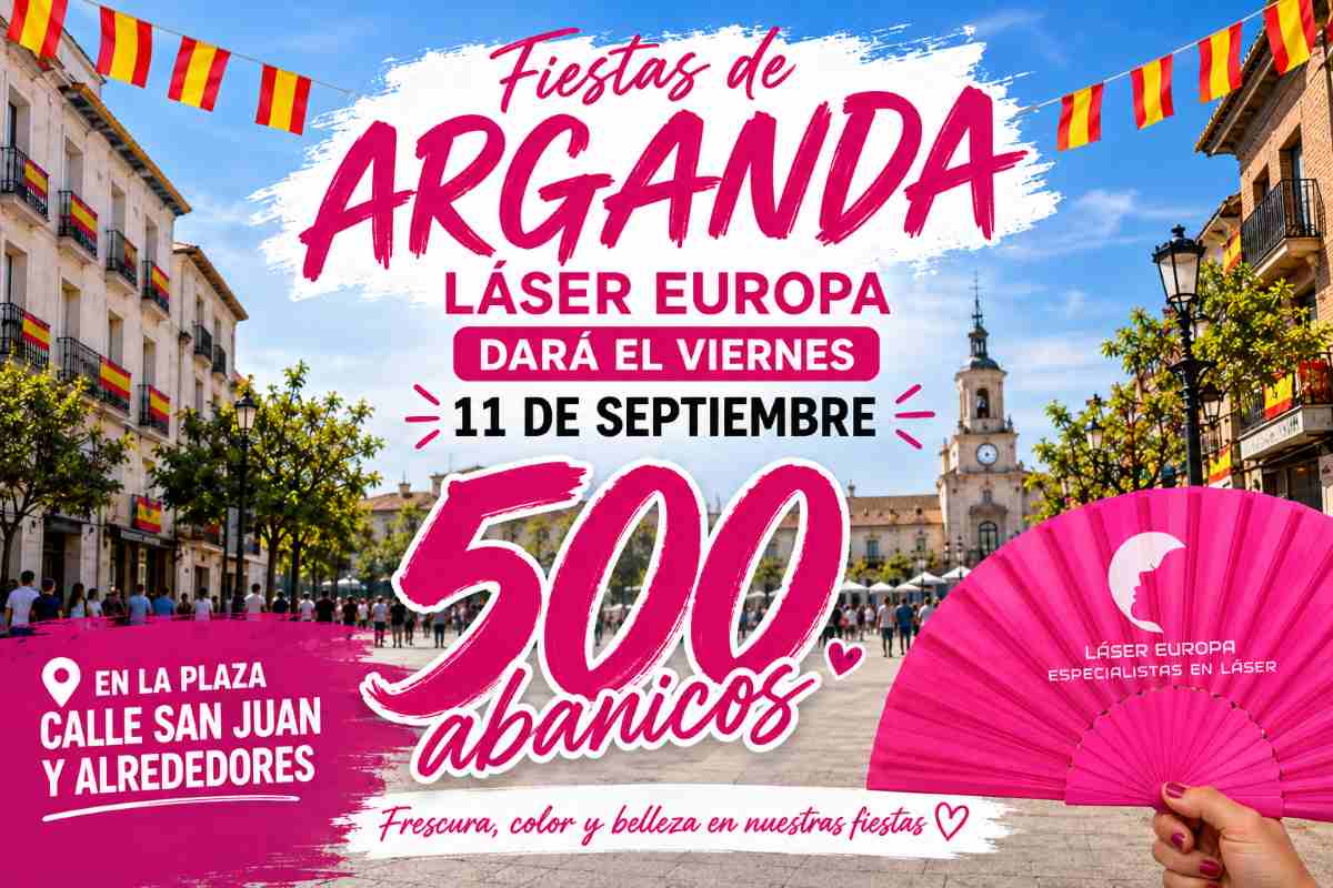 Láser Europa regalará 500 abanicos este viernes en las fiestas de Arganda