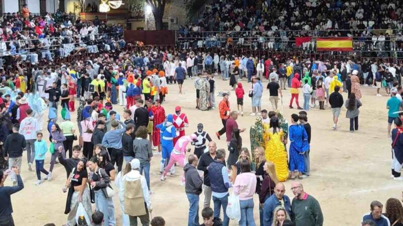 Arganda se llena de disfraces y afición en una multitudinaria noche de desfile y capea nocturna
